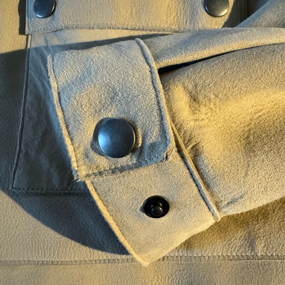 Vintage? 2001? BR suede leather jacket. Straight cut pockets w/big snaps! - Picture 11 of 16